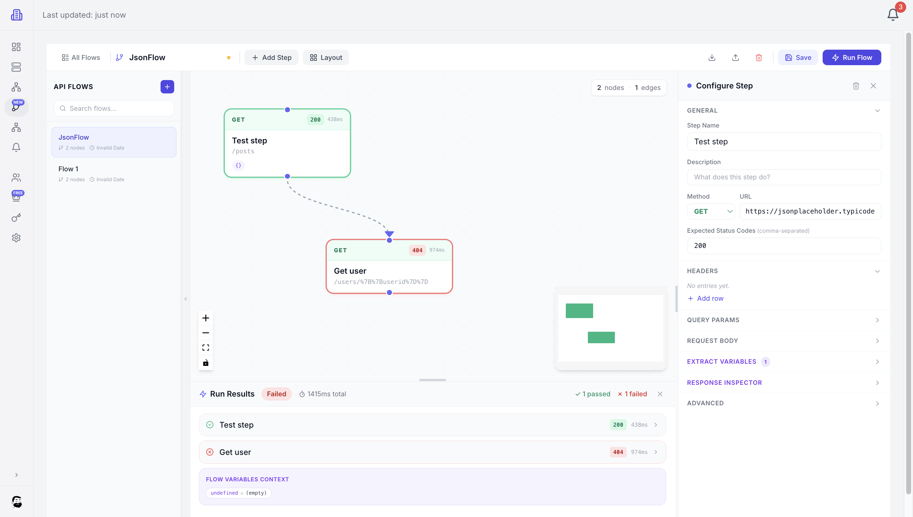 Flow builder canvas